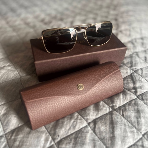 Matsuda Sunglasses Unisex Aviator M3047 Gold Tone -NEW - Picture 4 of 10